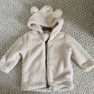 Hanna Andersson fleece bear jacket 18-24mo